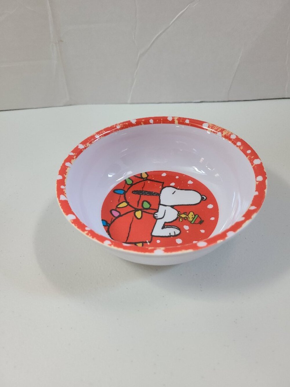 Snoopy Peanuts Bowl Christmas Woodstock